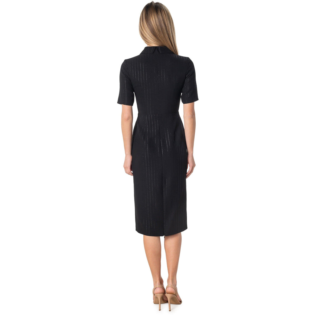 Women's Front Zipper Slit Paneled Sheath Dress-AB-8 at  Women's  Clothing store