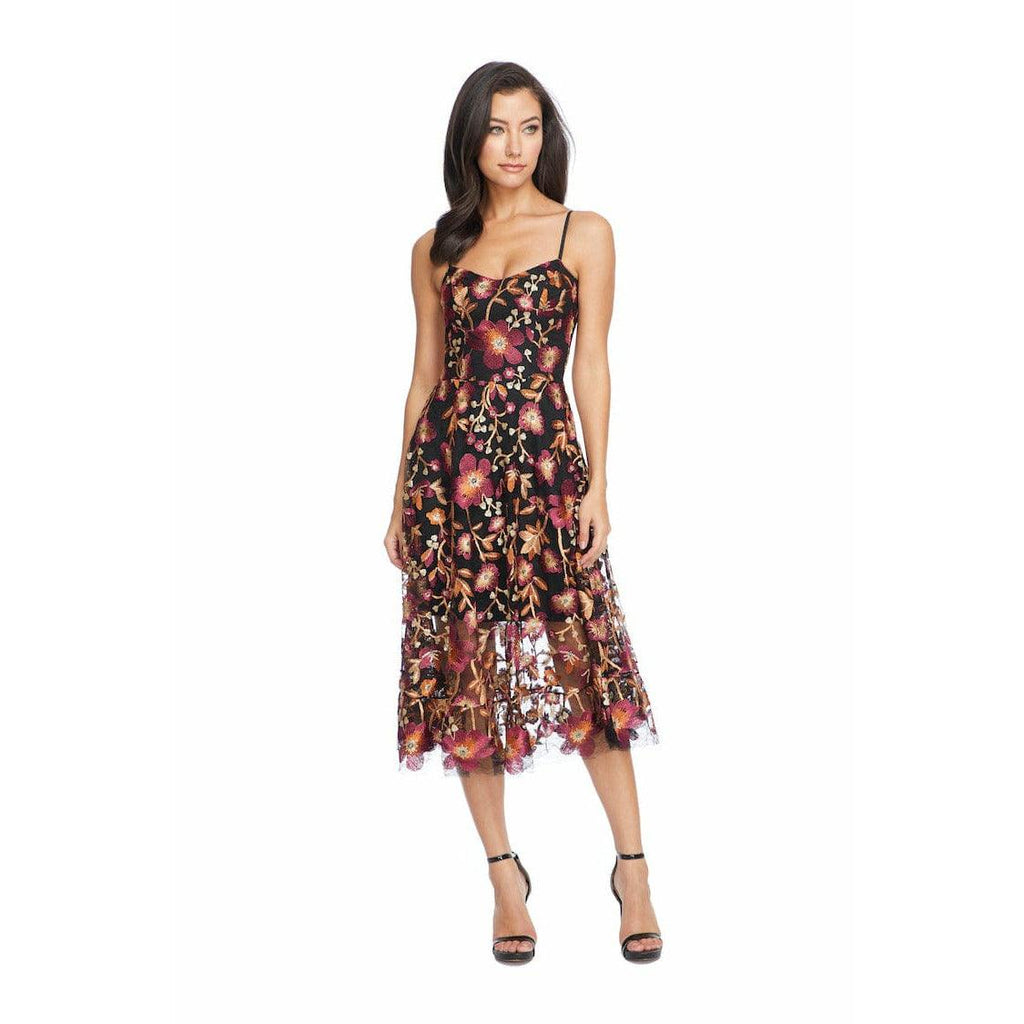 Dress the Population Uma Floral Embroidered Lace Dress