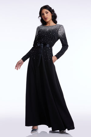 Acacia Gown / BLACK-SILVER