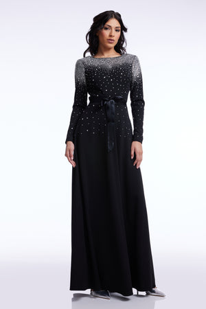 Acacia Gown / BLACK-SILVER