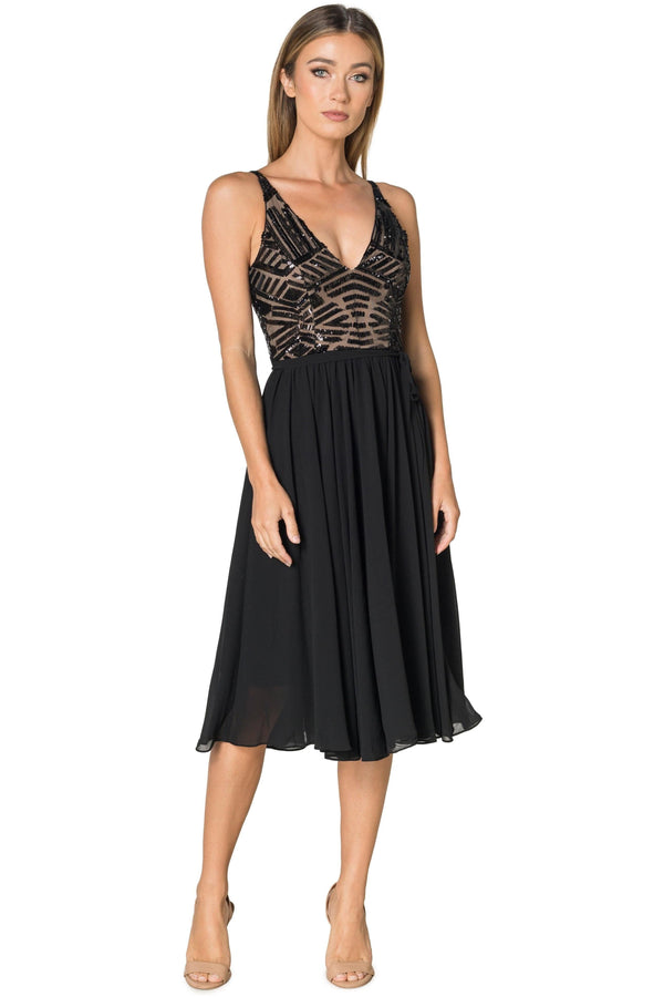 Alicia Dress / BLACK-NUDE