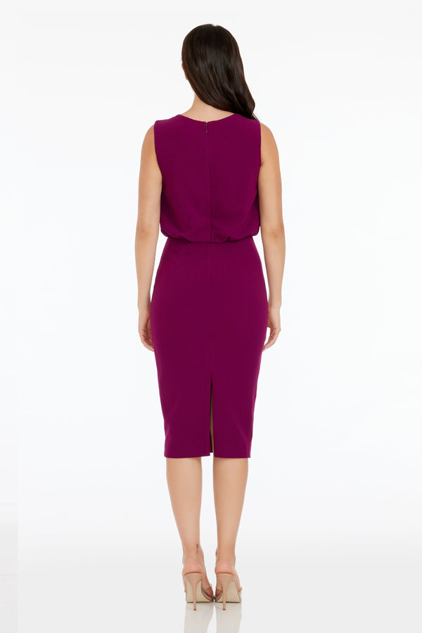 Amada Dress / DARK MAGENTA