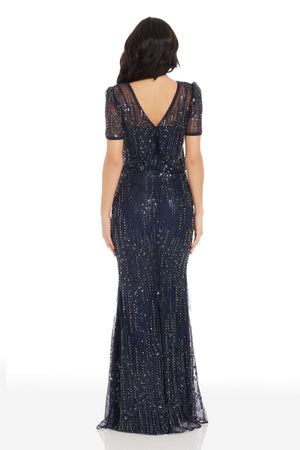 Amanda Gown / MIDNIGHT BLUE MULTI