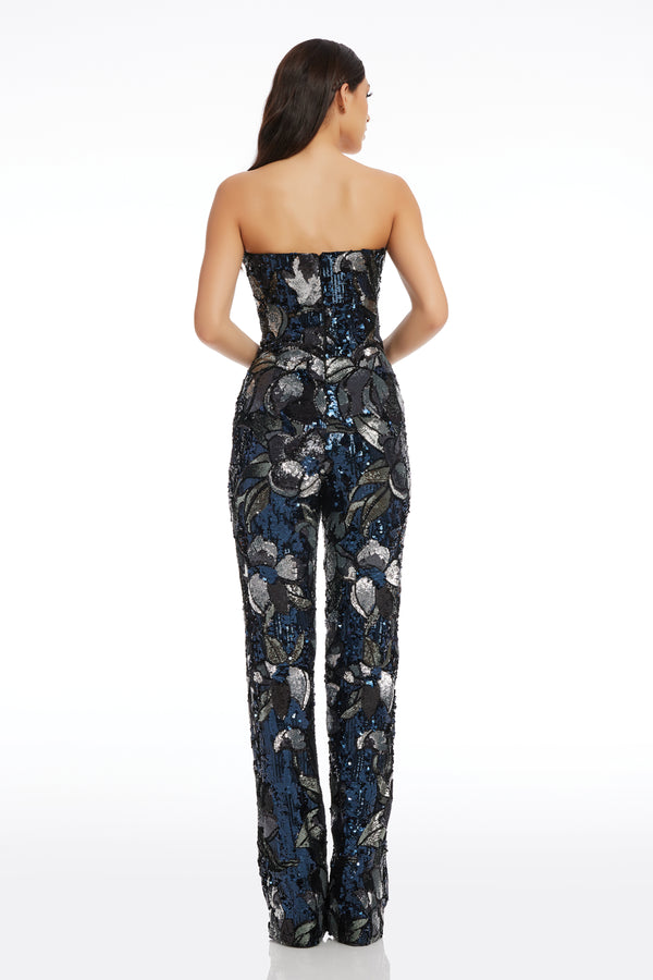 Andy Floral Sequin Jumpsuit