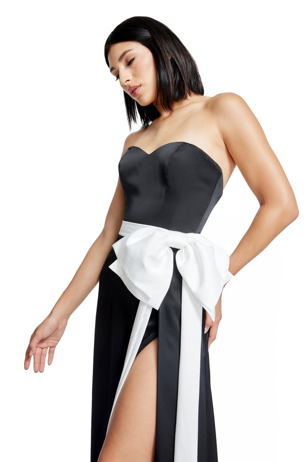 Athene Dress / Black-White