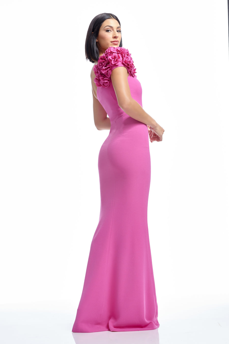 Aubrielle Dress / BRIGHT FUCHSIA