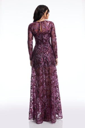 Ava Dress / DEEP PLUM MULTI