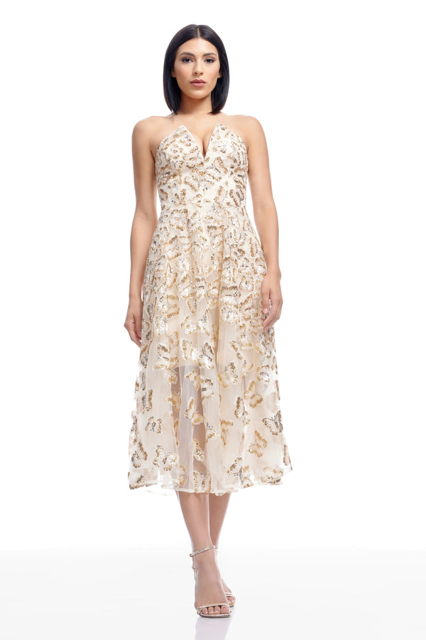 Briella Dress / Champagne Multi