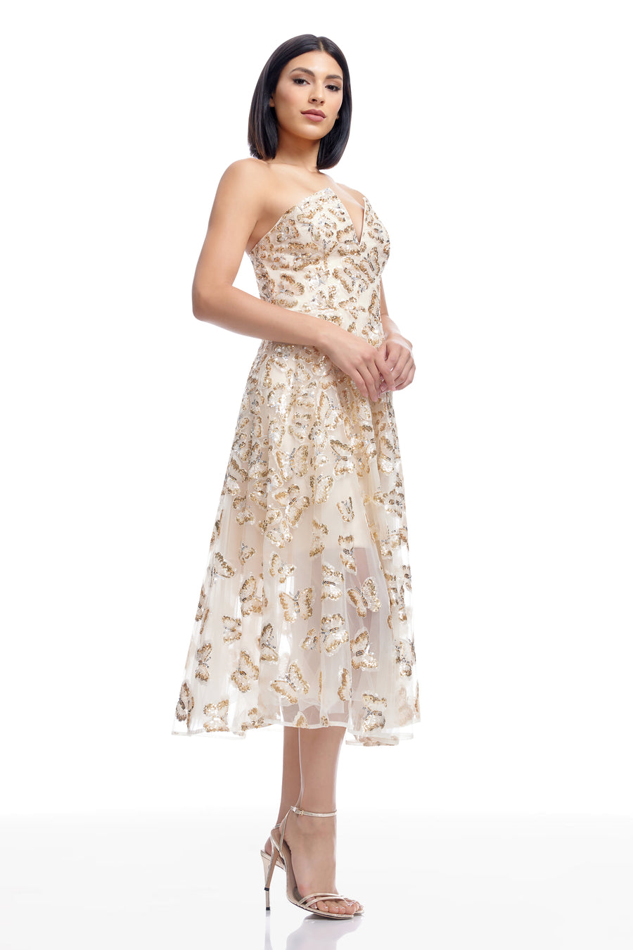 Briella Dress / Champagne Multi