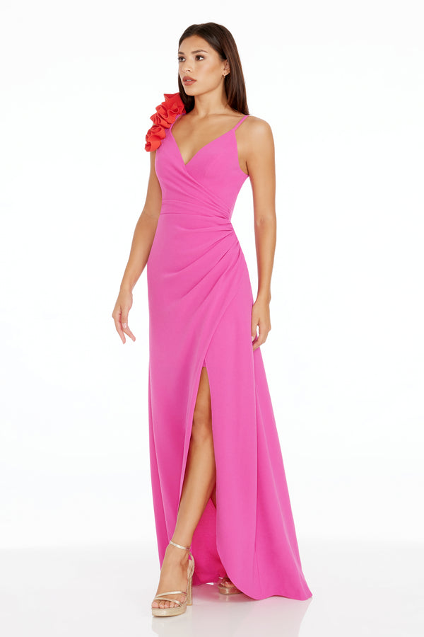 Camelia Gown / BRIGHT FUCHSIA-POPPY