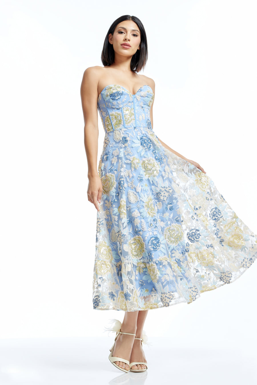 Carina Dress / SKY MULTI