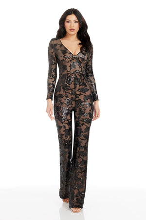 Carson Jumpsuit / BLACK-NUDE