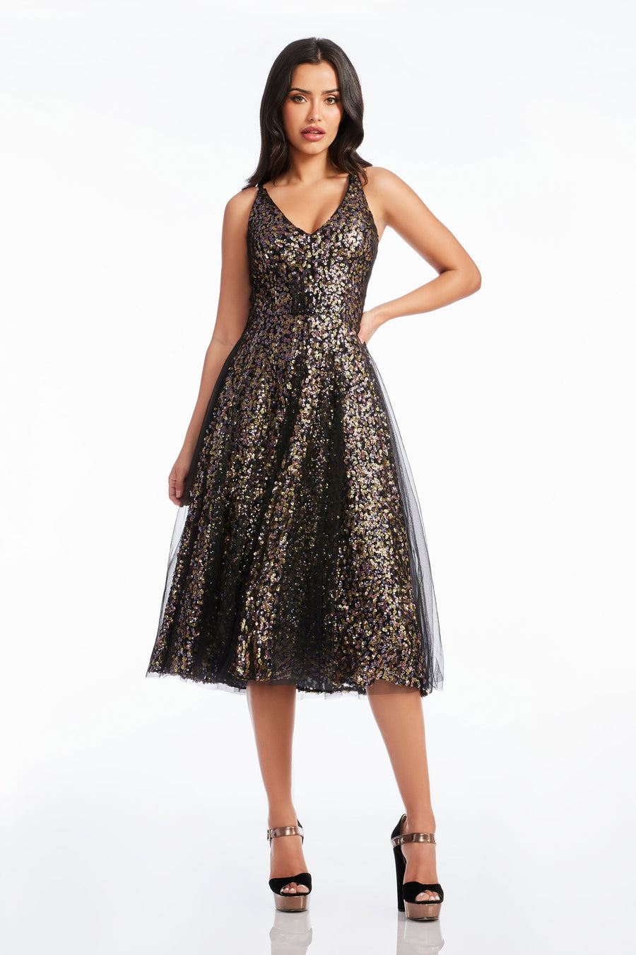 Courtney Scattered Sequin Dress – Dress the Population