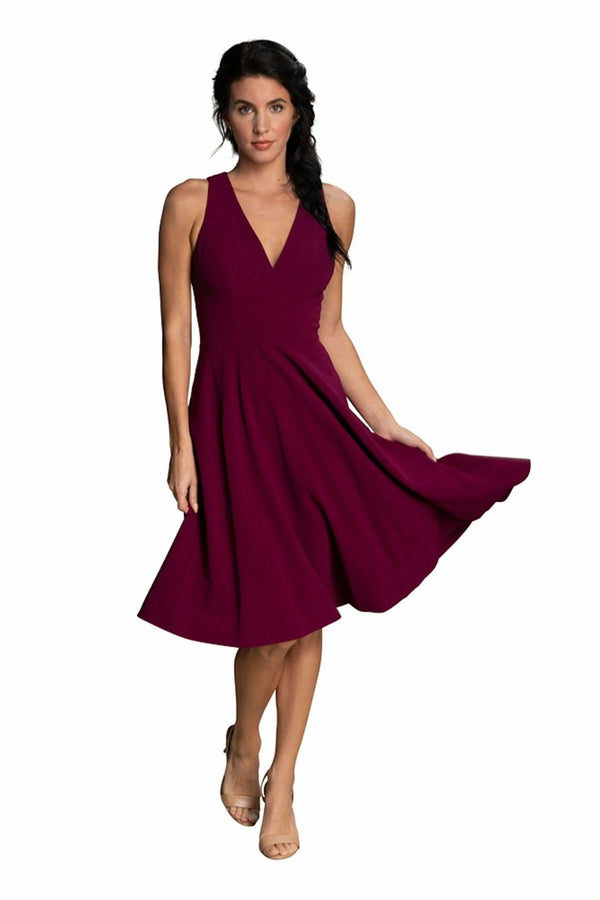 Catalina Dress / DARK MAGENTA