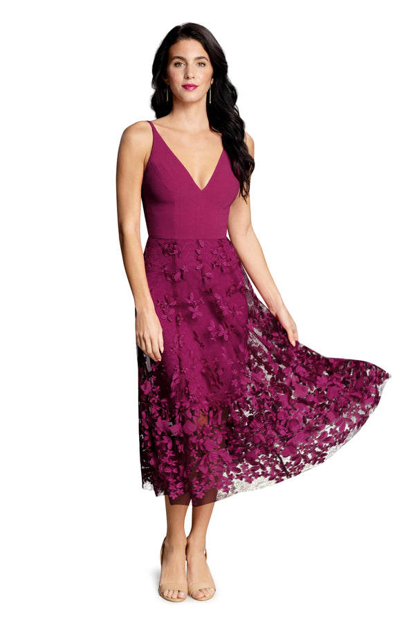 Darleen Dress / DARK MAGENTA