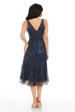 Elisa Dress / MIDNIGHT BLUE MULTI