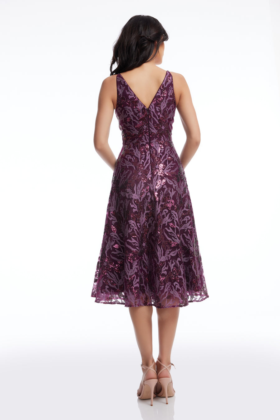 Elisa Dress / DEEP PLUM MULTI