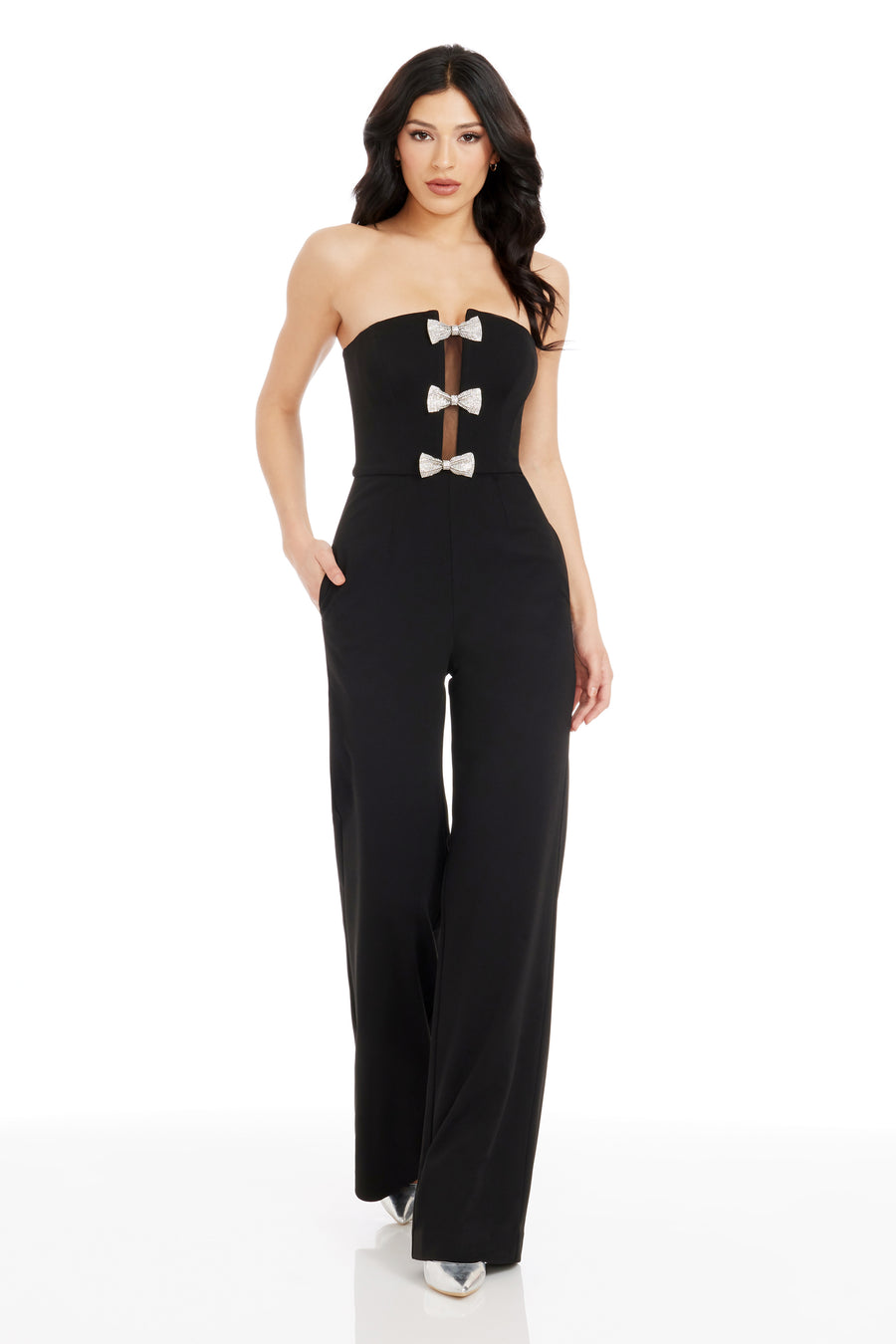 Erica Jumpsuit / BLACK-SILVER