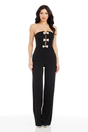 Erica Jumpsuit / BLACK-SILVER