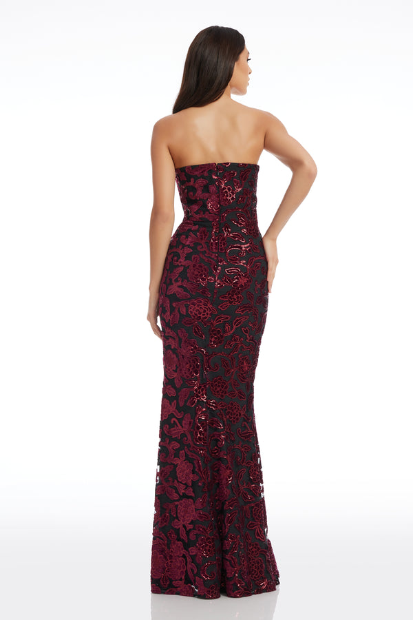 Fernanda Gown / BURGUNDY-BLACK