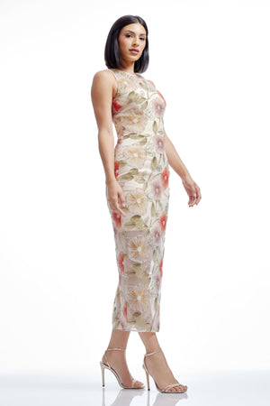 Helena Dress / Champagne Multi