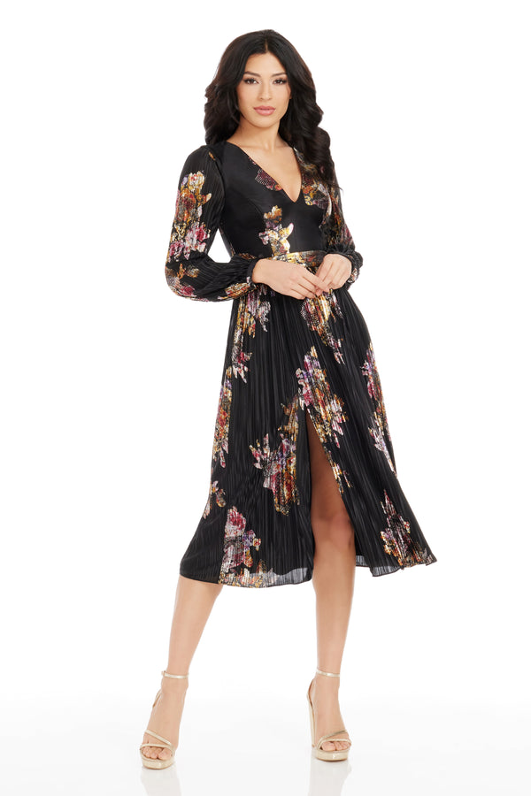 Holly Dress / BLACK MULTI