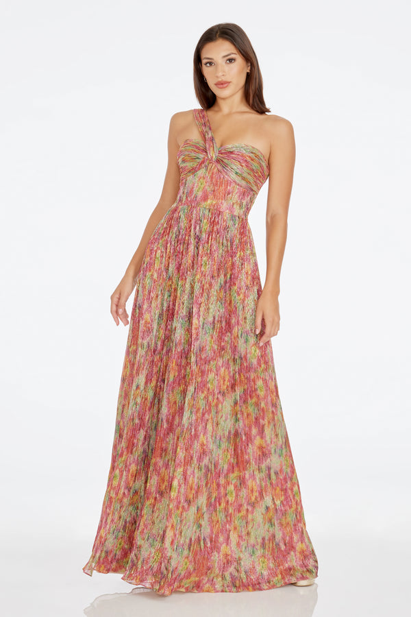 Idalia Gown / BRIGHT FUCHSIA MULTI