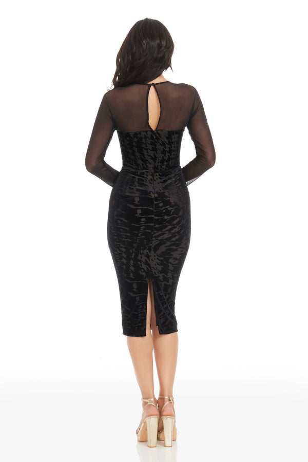 Kimora Dress / BLACK-NUDE