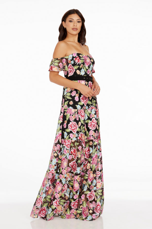 Lara Dress / PINK ROSE MULTI