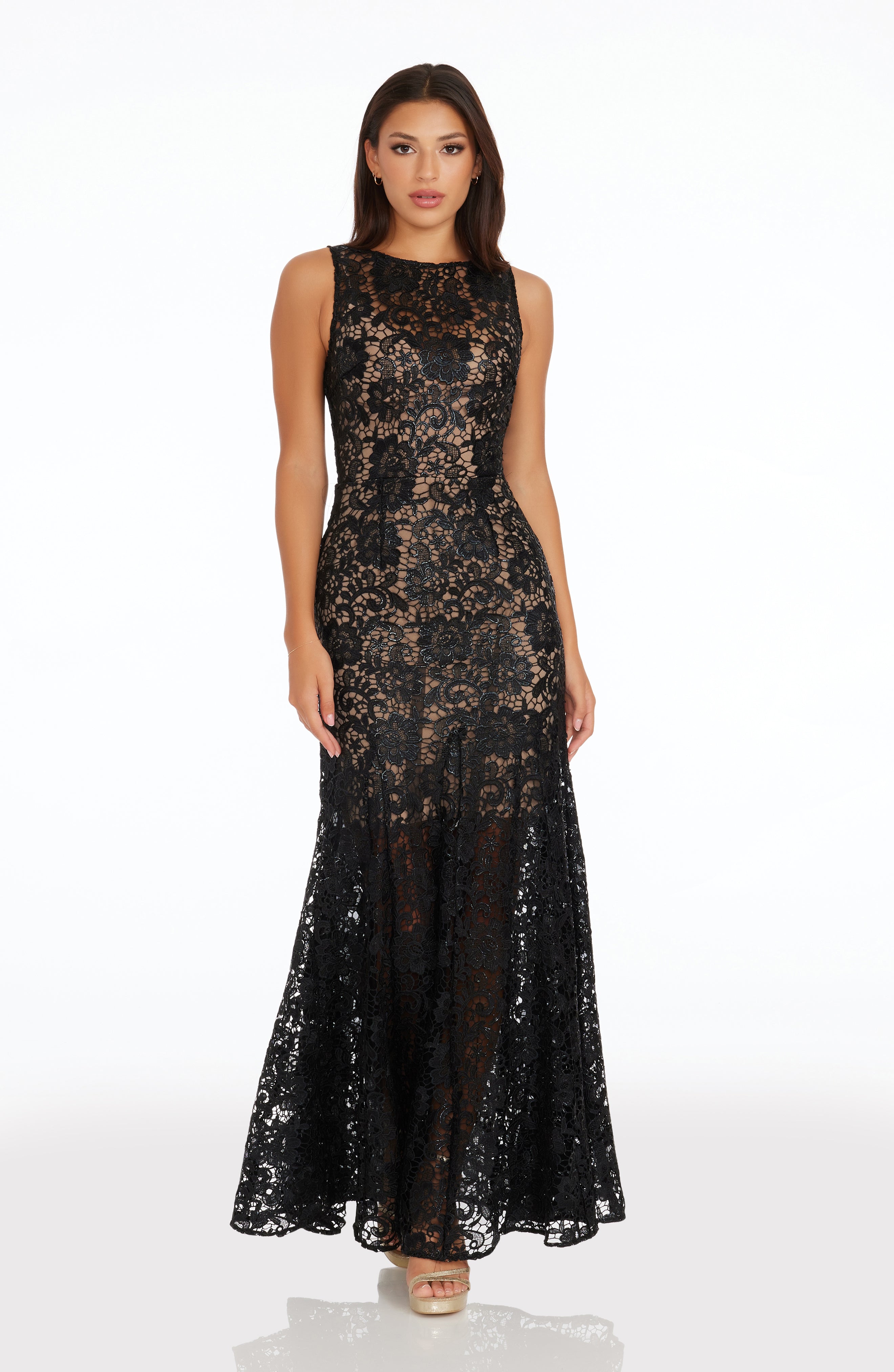 Dress the population 2025 sophia lace mermaid gown