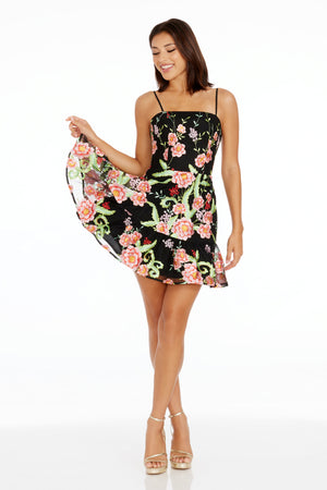 Lissa Dress / BRIGHT ROSE MULTI