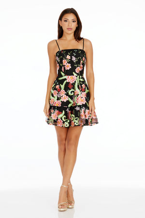 Lissa Dress / BRIGHT ROSE MULTI