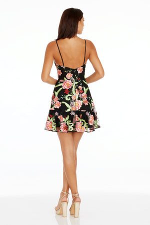 Lissa Dress / BRIGHT ROSE MULTI