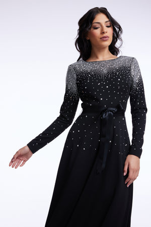 Acacia Gown / BLACK-SILVER