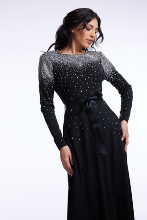 Acacia Gown / BLACK-SILVER