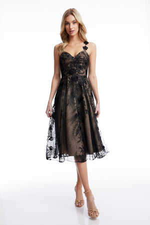 Maren Dress / BLACK-NUDE