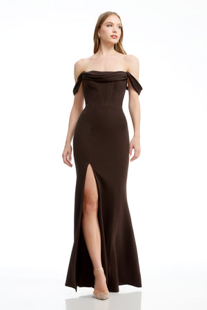 MELANIA DRESS / MOCHA