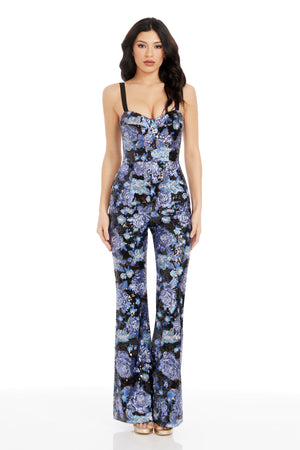 Presley Jumpsuit / ROYAL BLUE MULTI