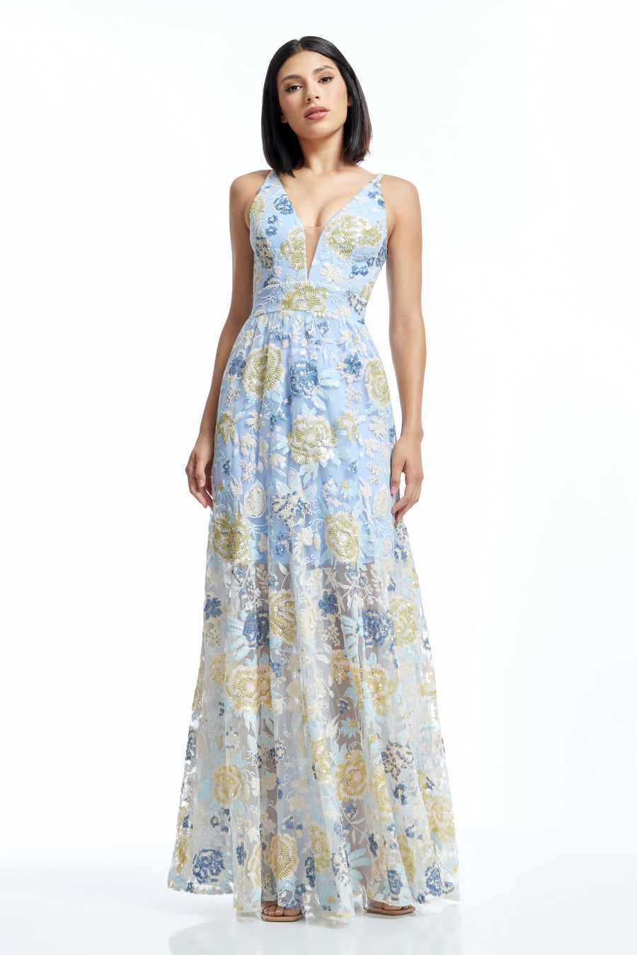 Samira Dress / Sky Multi