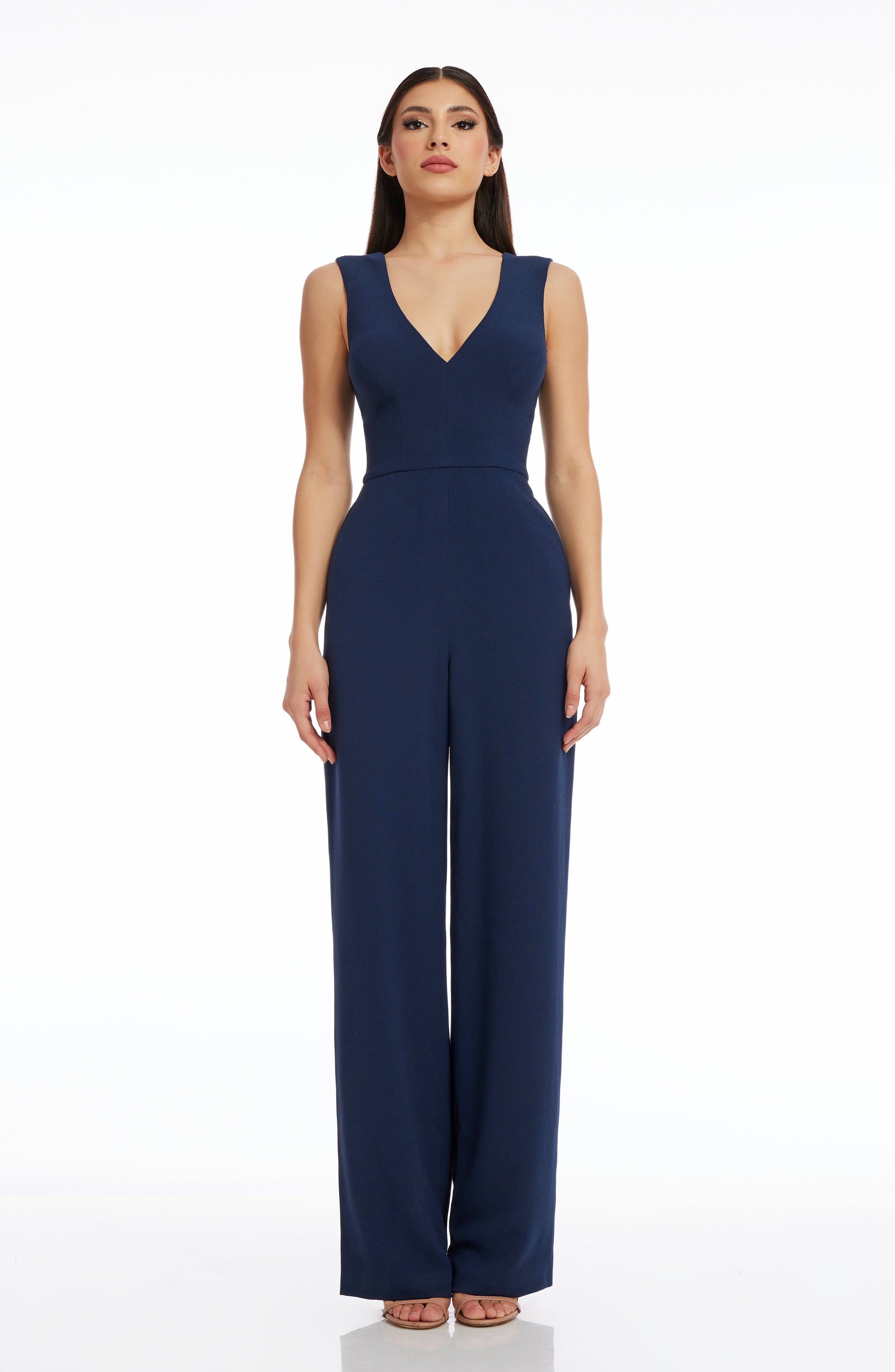 Dress The Population Sandra Jumpsuit S Navy