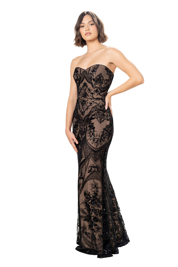 Sheridan Gown / BLACK MULTI