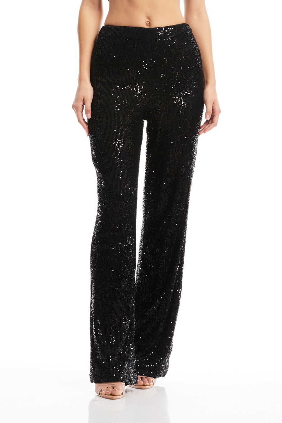 Sequin Wide Leg / BLACK