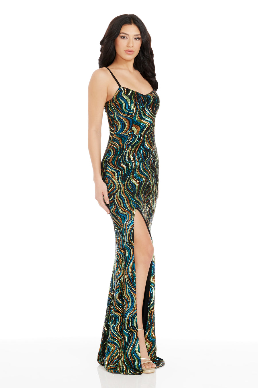 Tori Dress / TEAL MULTI