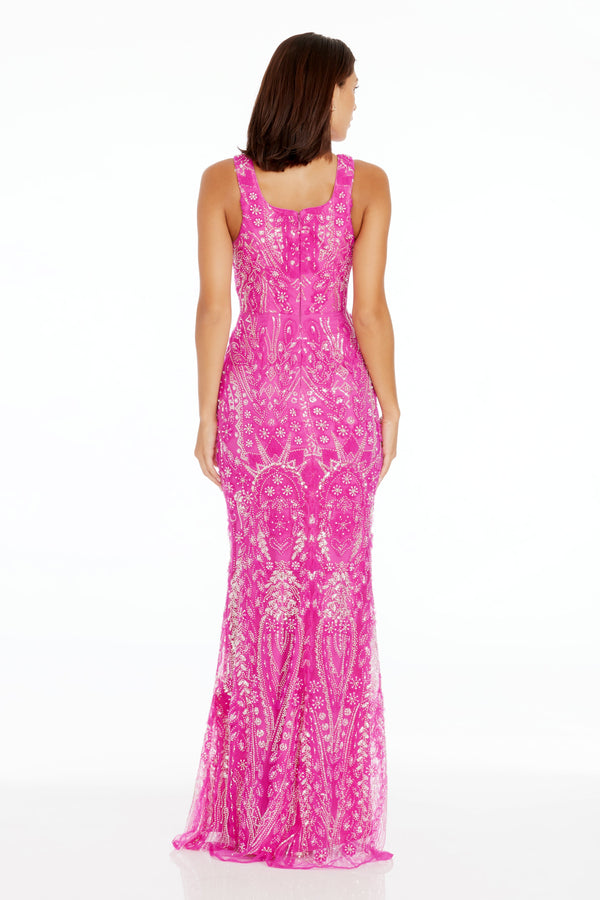 Tyra Gown / BRIGHT FUCHSIA MULTI