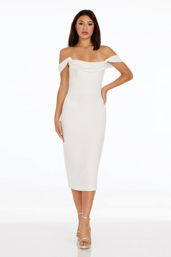 Vickie Dress / WHITE