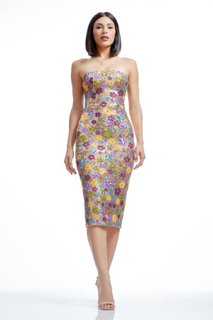 Viviana Dress / Gold Multi