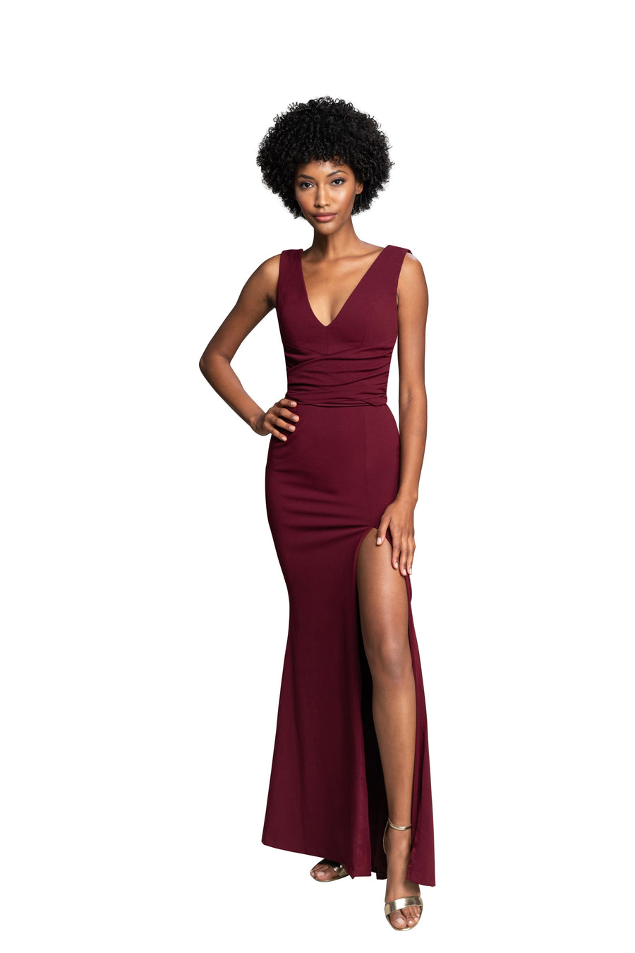 Agathe Dress / BURGUNDY