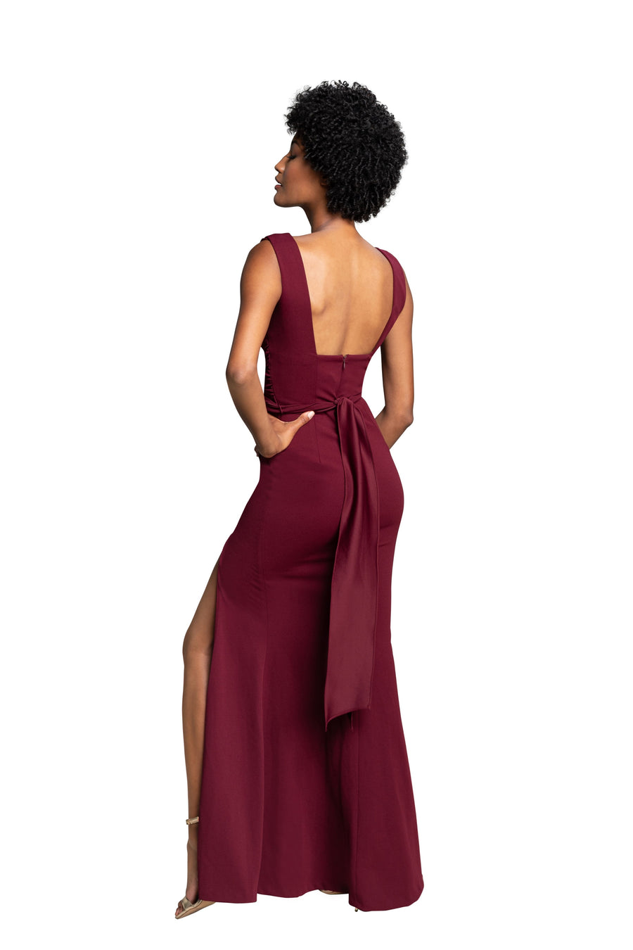 Agathe Dress / BURGUNDY