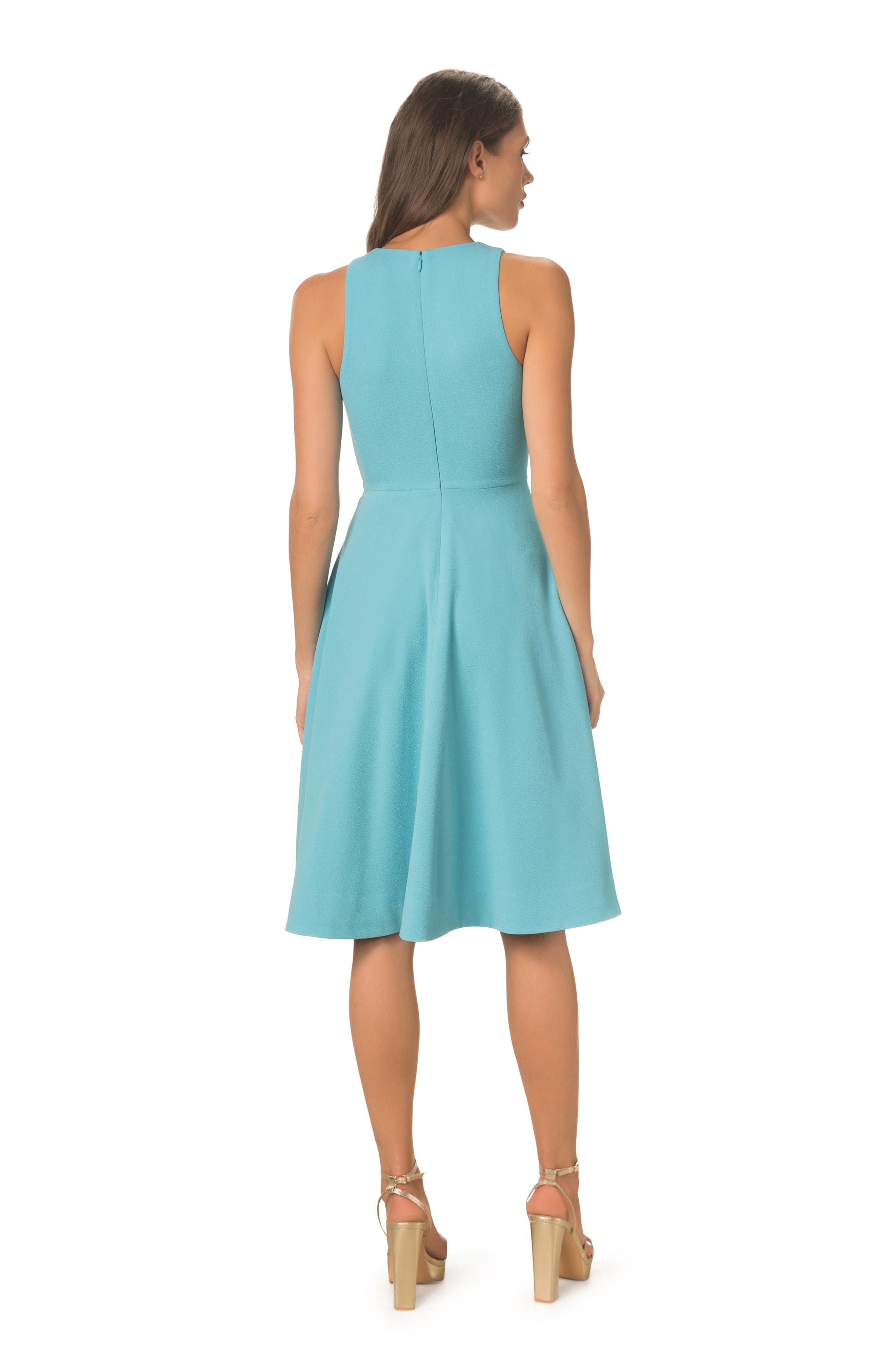 Dress the Population womens Catalina Solid Sleeveless Fit & Flare
