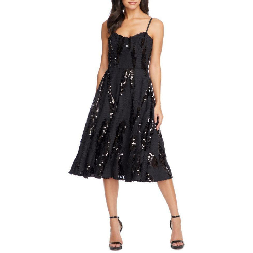 various high quality Dress the Population Sequin Dress, Black Midi ...